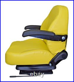 Yellow Zero Turn Lawn Mower Suspension Seat John Deere Cub Cadet Hustler