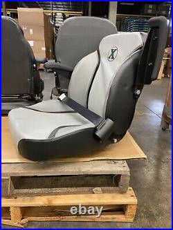 Zero Turn Mower HUSTLER Seat Assembly withArms Gray & Black Vinyl FAST SHPNG NEW