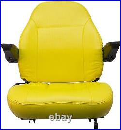 Zero Turn Turf Lawn Mower Seat Yellow with Armrests John Deere