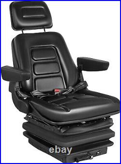 Zero Turn Turf Lawn Mower Seat with Armrests & Suspension Seat Adjustable Backrest